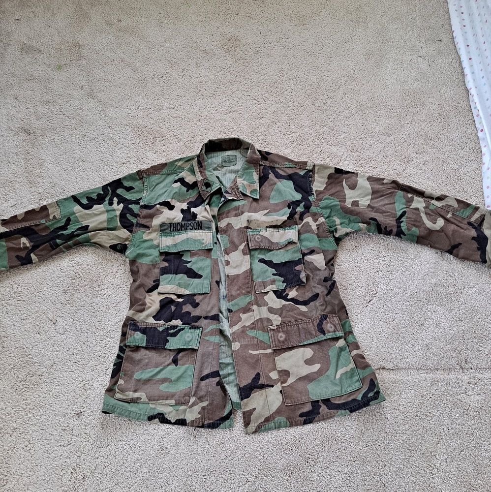 Authentic vintage camouflage army coat